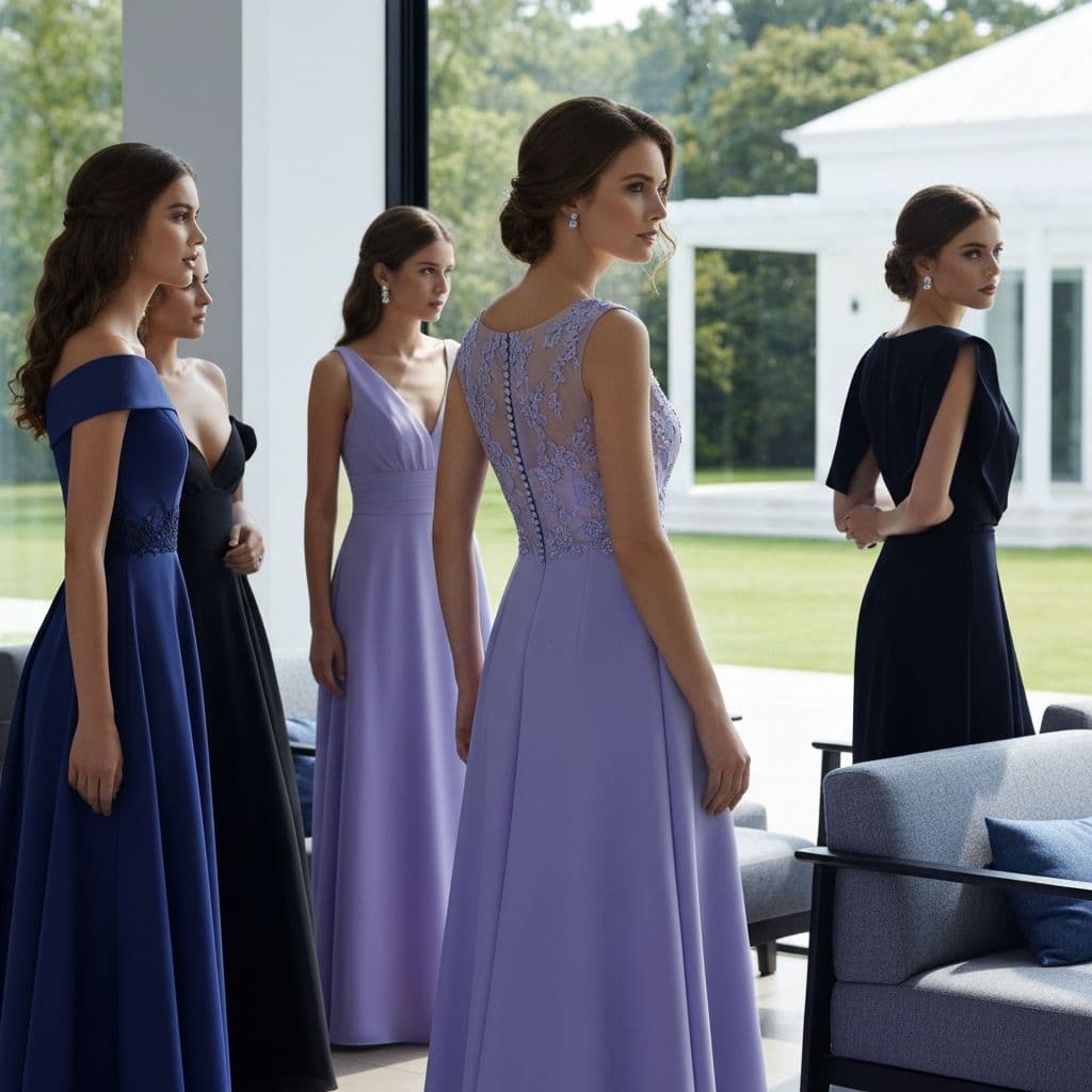 Lavender colour bridesmaid dresses
