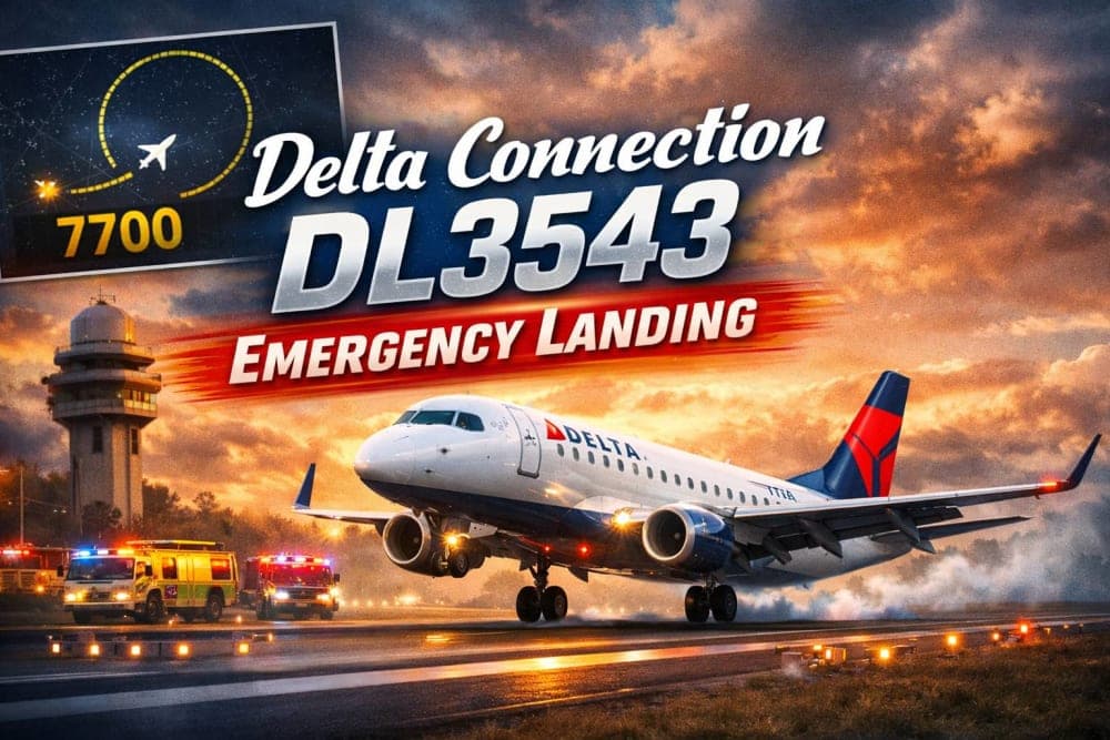 Delta Connection DL3543 Emergency Landinga