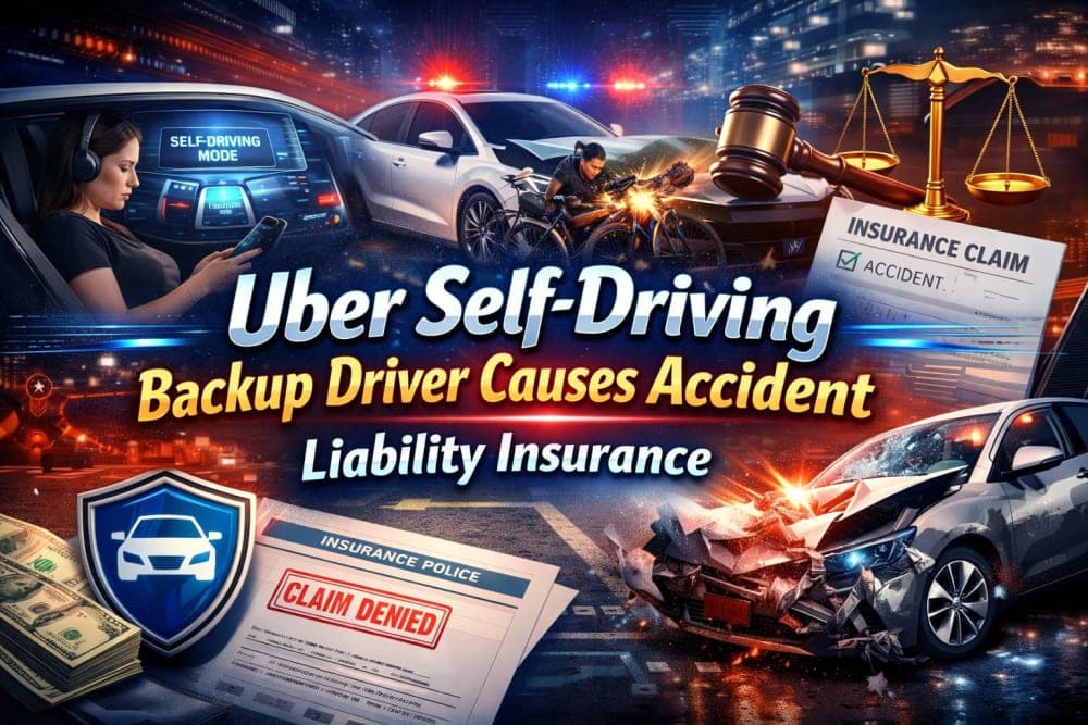 Uber Self Driving Backup Driver Causes Accident Liability Insurance