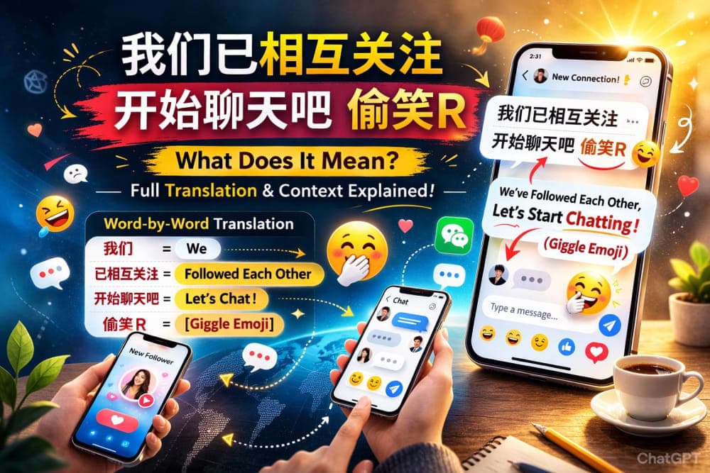 我们已相互关注 开始聊天吧 偷笑R Translate: Tips for Chatting and Social Interaction