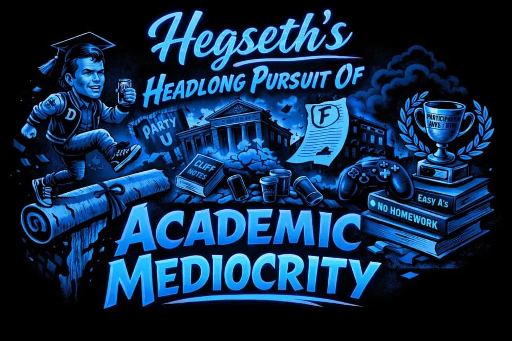 Hegseth's Headlong Pursuit Of Academic Mediocrity