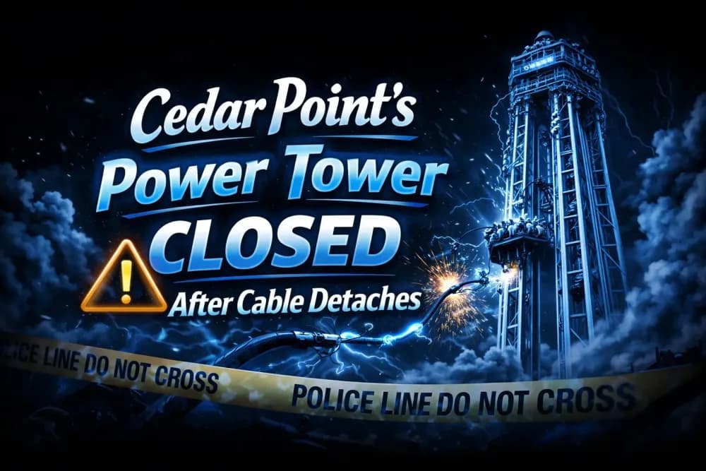 Cedar Point's Power Tower Closed After Cable Detaches