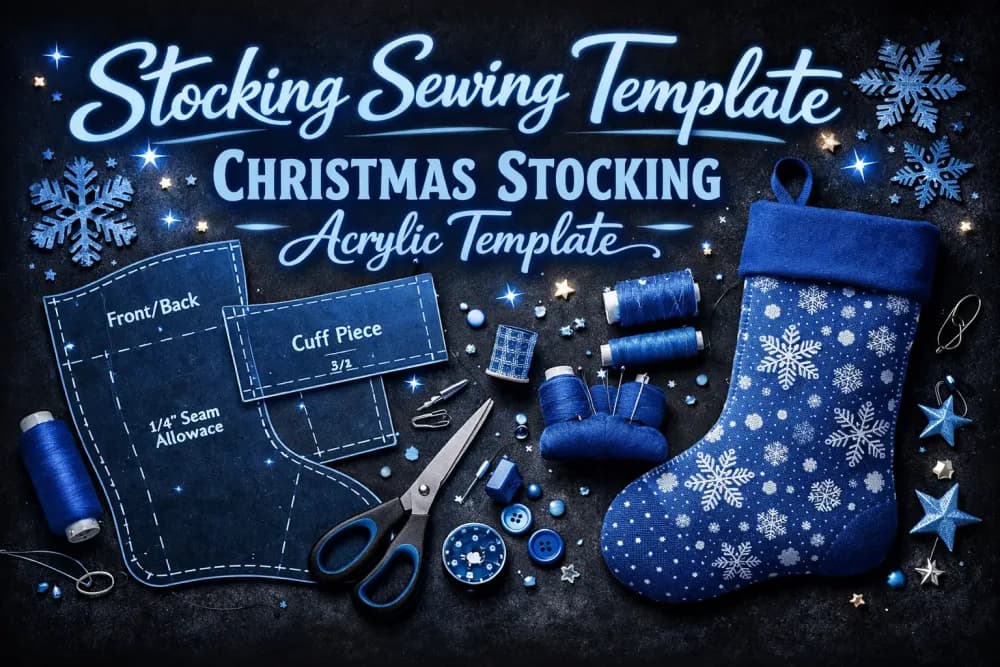Stocking Sewing Template Christmas Stocking Acrylic Template