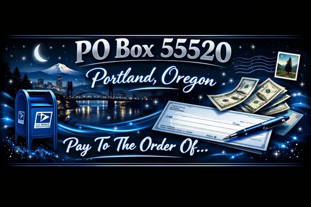 Po Box 55520 Portland Oregon Pay To The Order Of