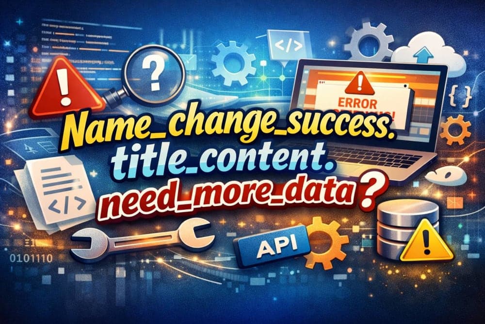 Name change success title content need more data