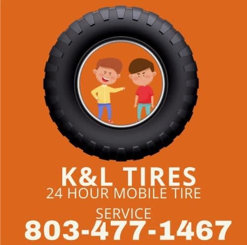 K& L 24 HOUR MOBILE TIRE & ROADSIDE SERVICE logo