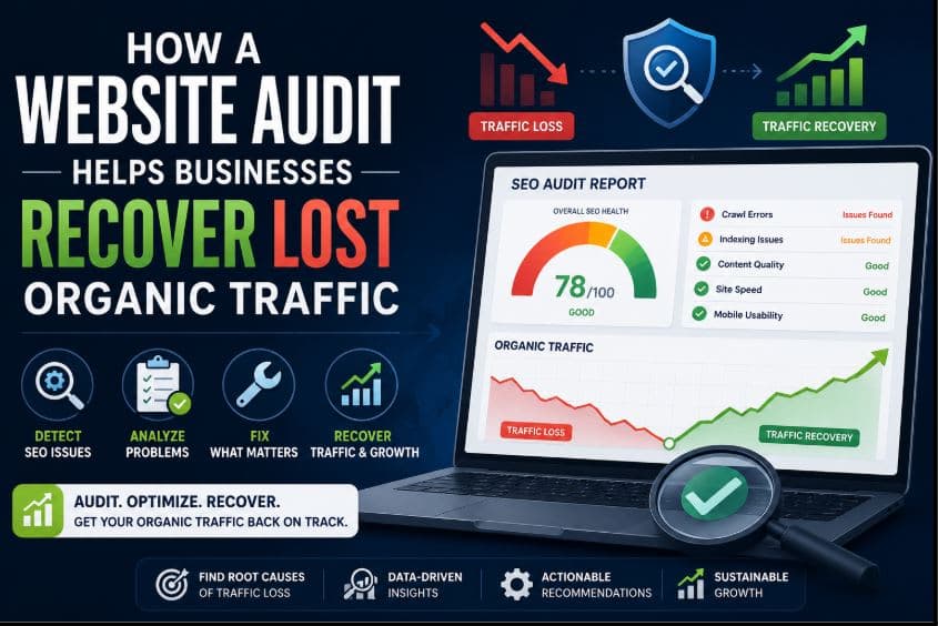 How a Website Audit Helps Businesses Recover Lost Organic Traffic